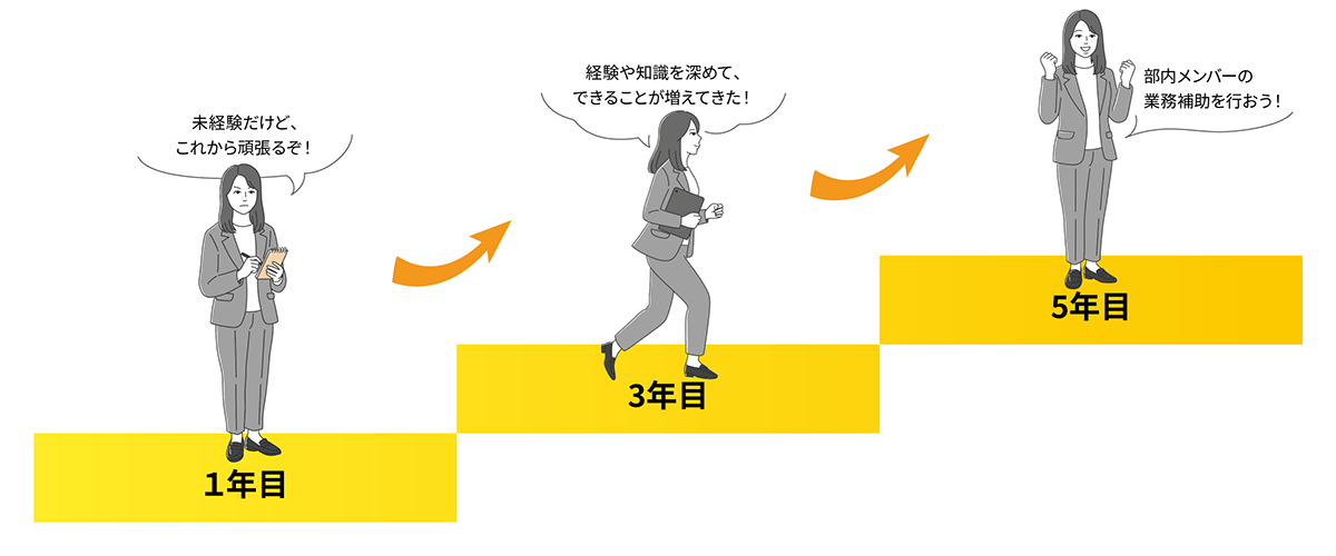 先輩社員の成長モデル